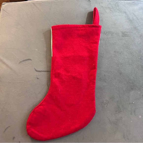 A pair of Christmas hanging stockings (snowflake, poinsettia) - Picture 4 of 9